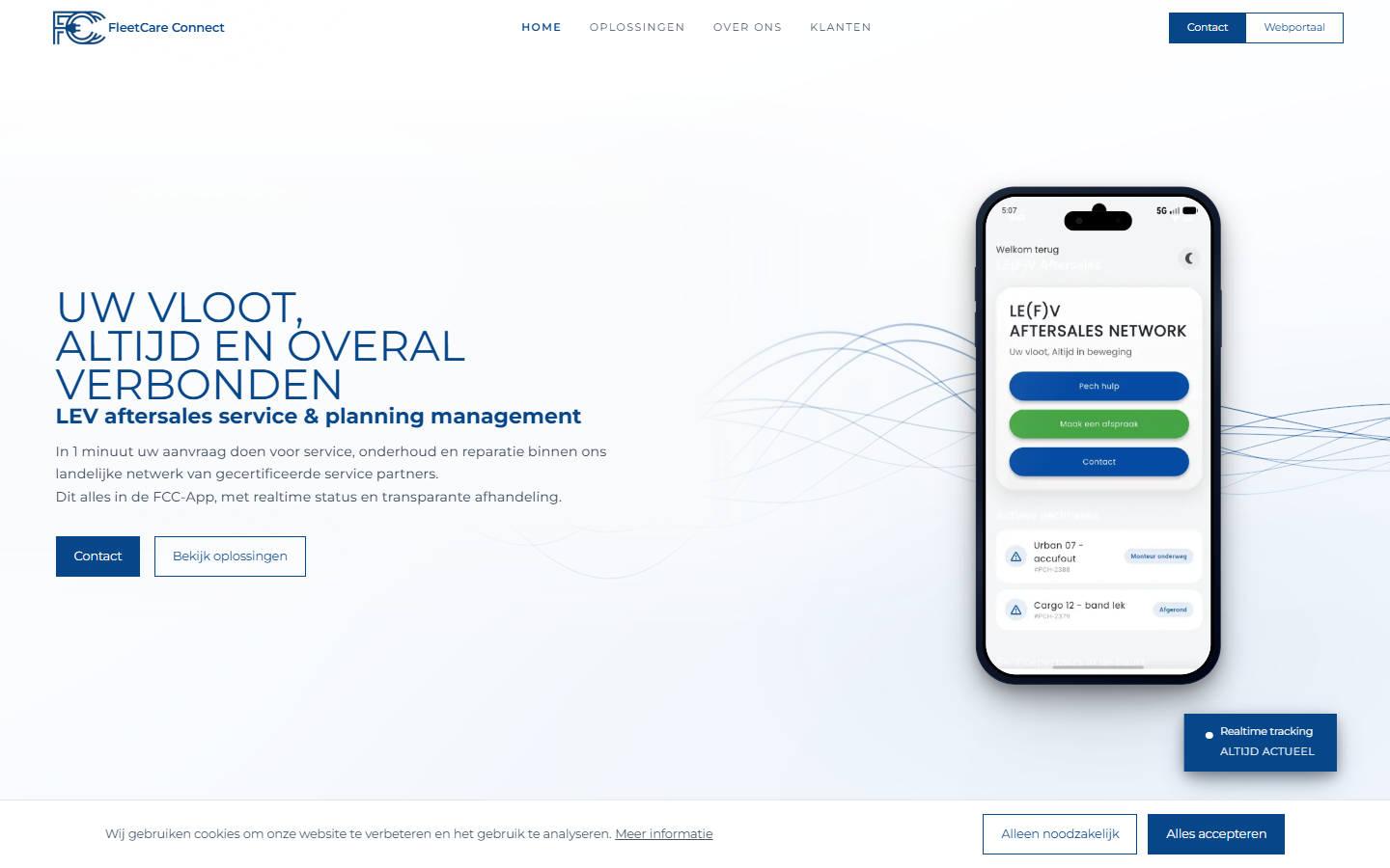 Website voor startende LEV-fleetcare onderneming