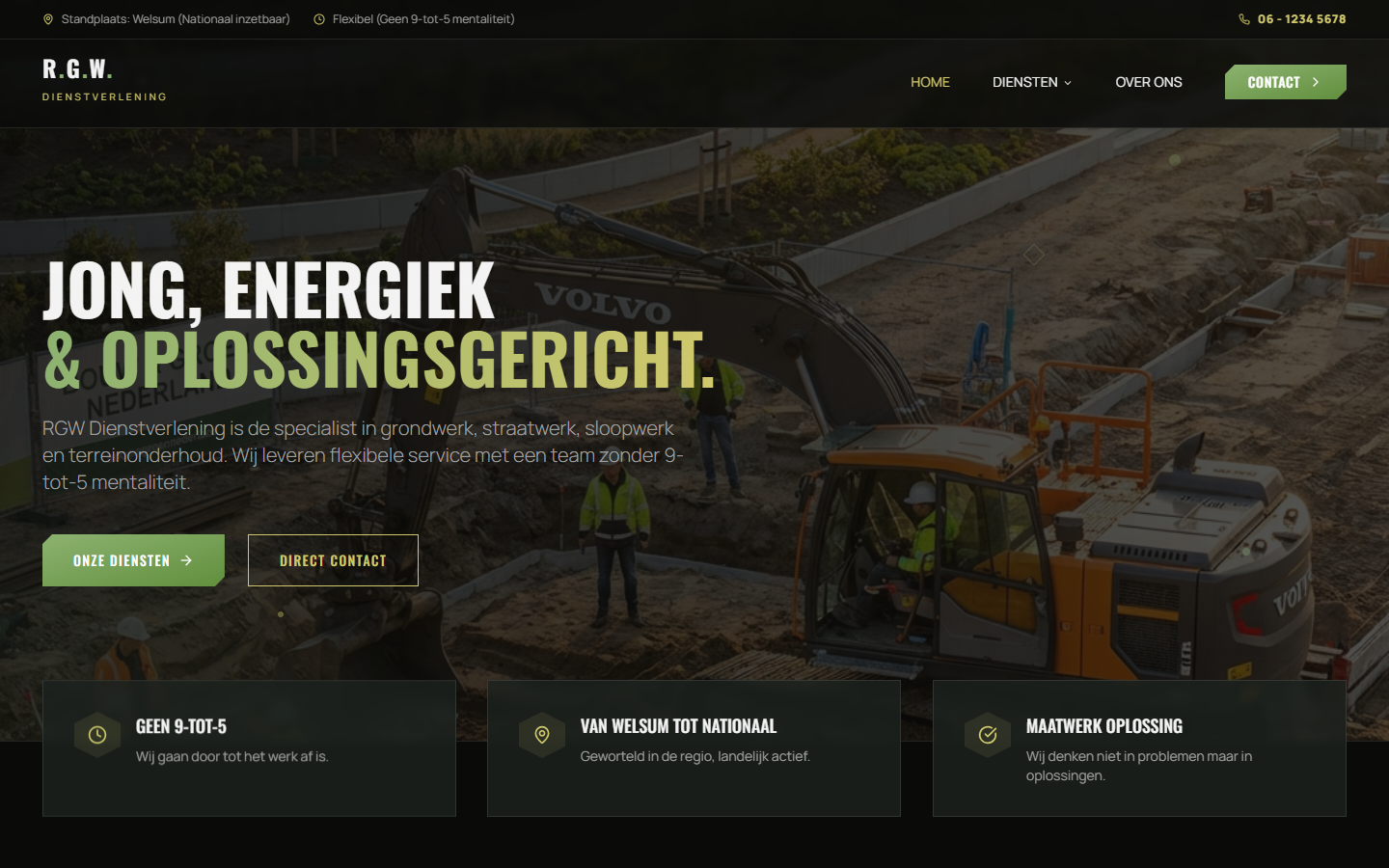 Professionele online aanwezigheid voor dienstverlener