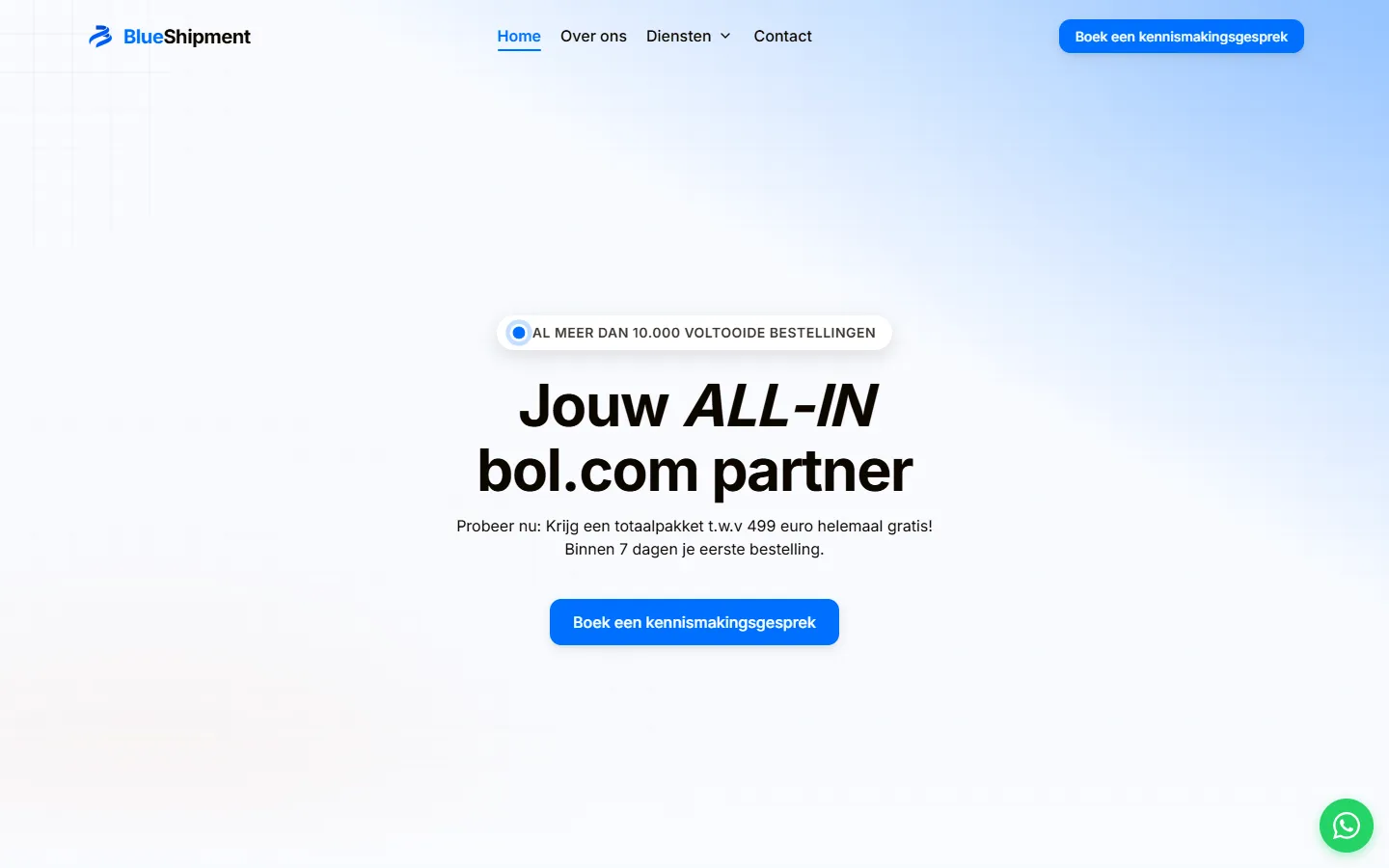 BlueShipment: schermafbeelding 3 van het project