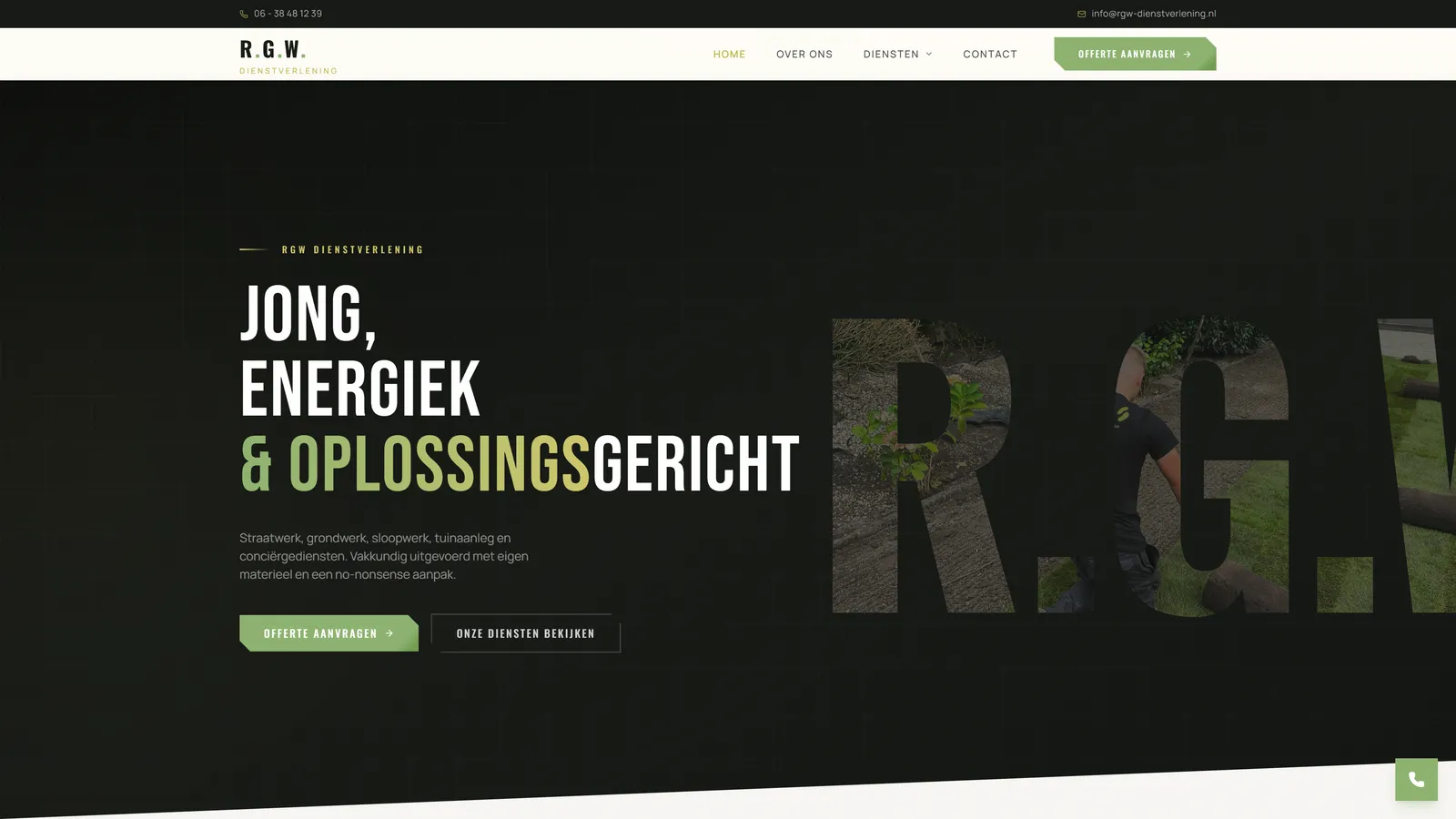 RGW Dienstverlening: schermafbeelding 1 van het project